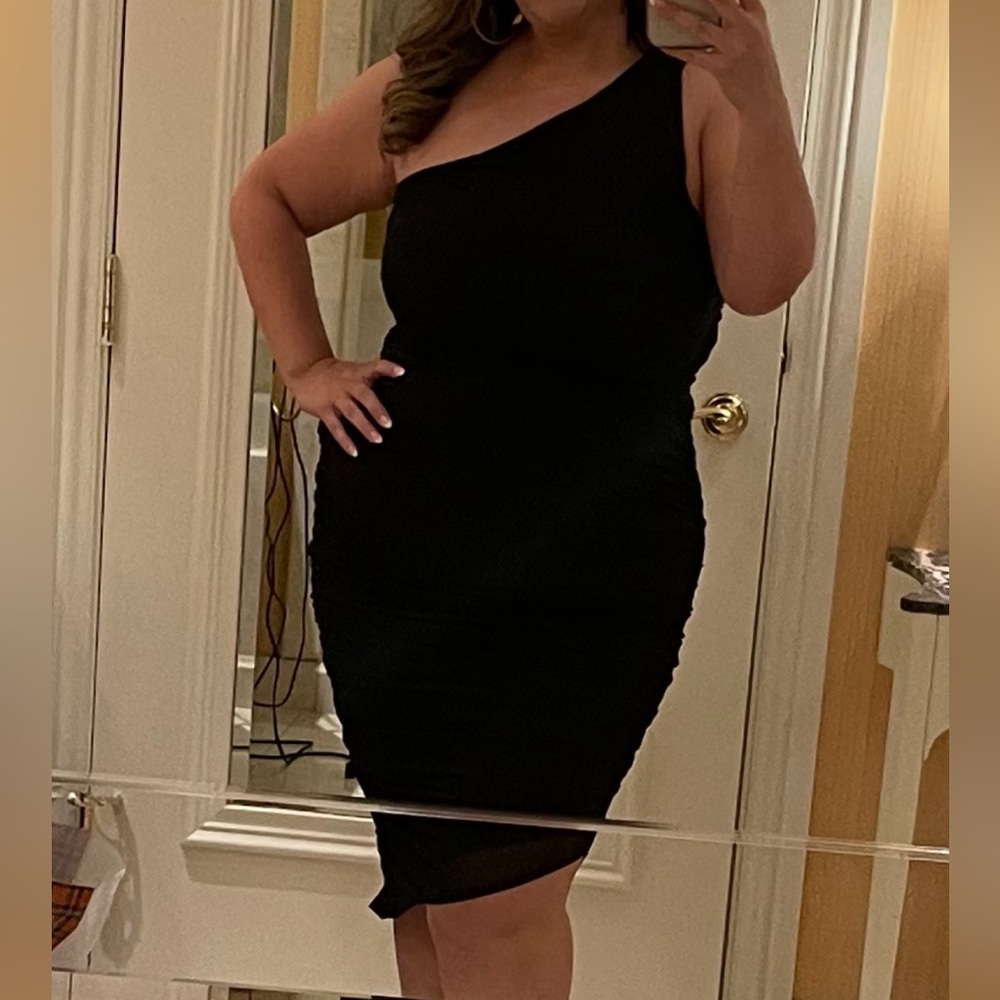 Torrid Mesh Asymmetrical one shoulder